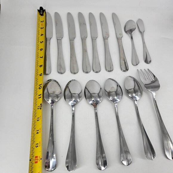 International Simplicity Flatware Dinner Spoon Knife Servers Stainless Lot 15 - Picture 9 of 9